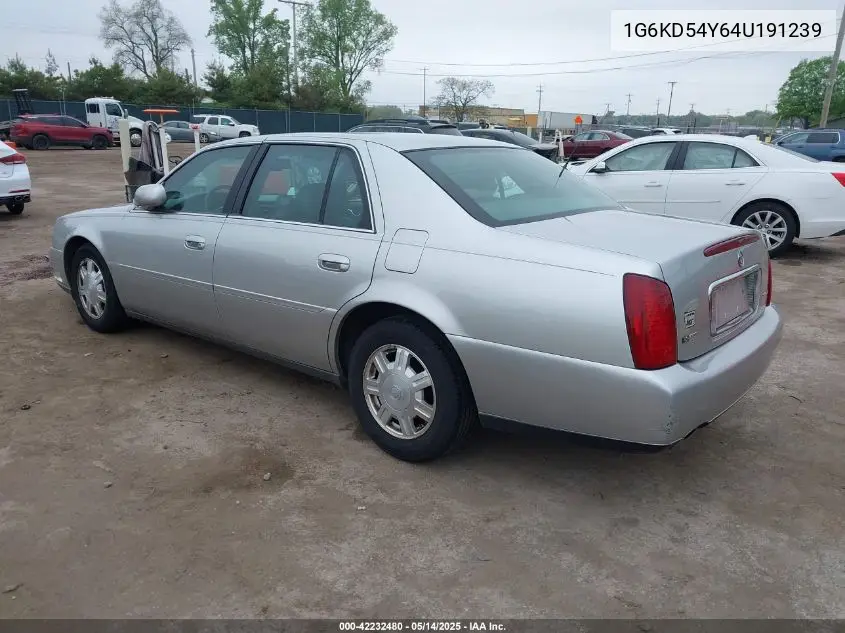 2004 Cadillac Deville Standard VIN: 1G6KD54Y64U191239 Lot: 42232480