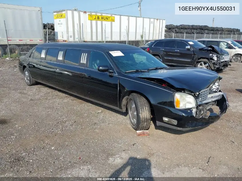 2004 Cadillac Deville Standard VIN: 1GEEH90YX4U550031 Lot: 42491625