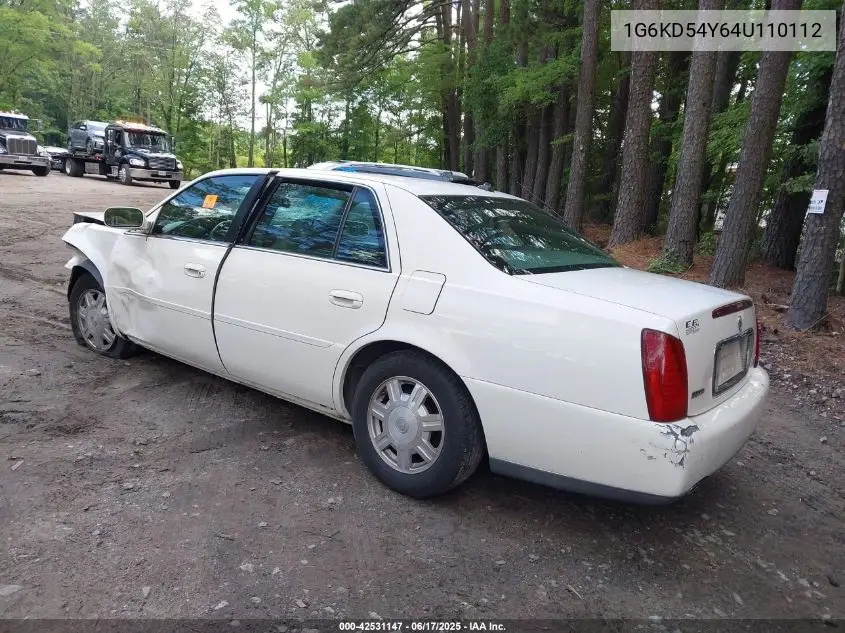 2004 Cadillac Deville Standard VIN: 1G6KD54Y64U110112 Lot: 42531147