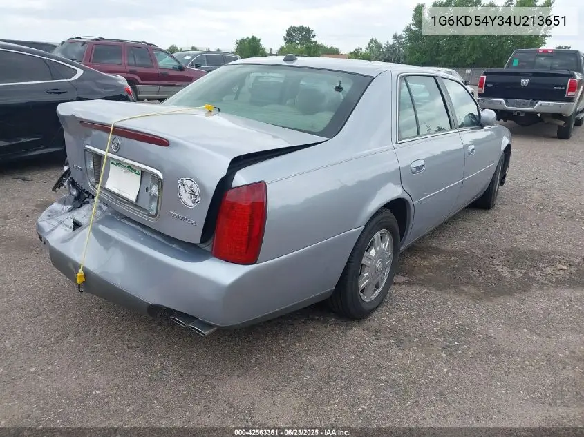 2004 Cadillac Deville Standard VIN: 1G6KD54Y34U213651 Lot: 42563361