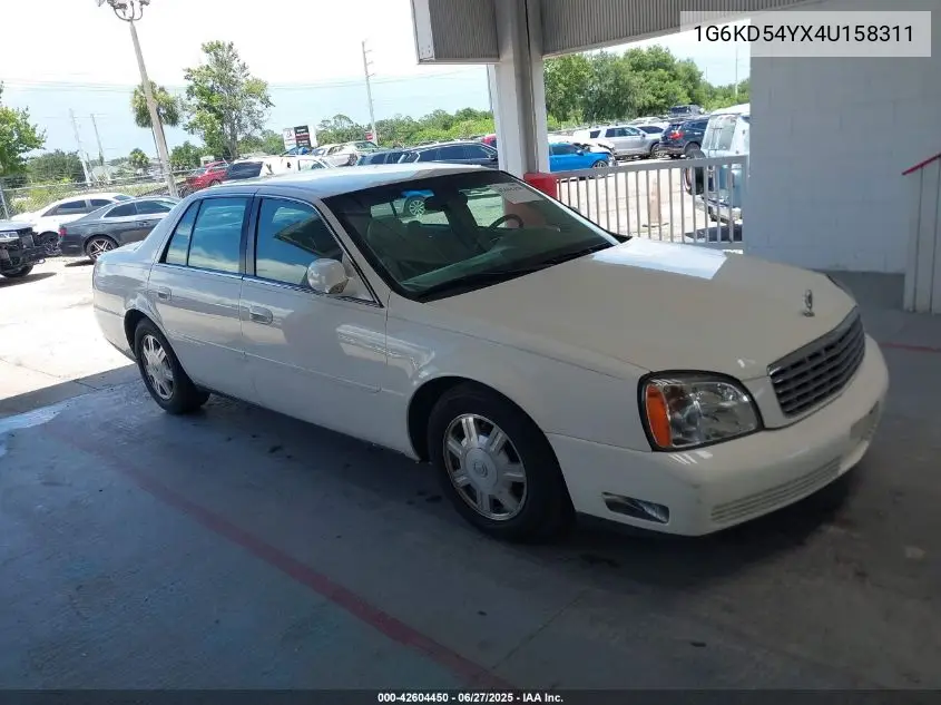 2004 Cadillac Deville Standard VIN: 1G6KD54YX4U158311 Lot: 42604450