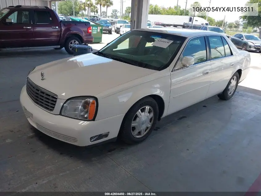 2004 Cadillac Deville Standard VIN: 1G6KD54YX4U158311 Lot: 42604450