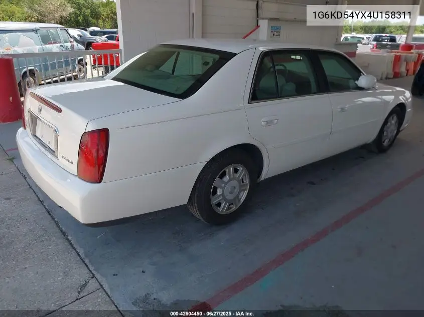 2004 Cadillac Deville Standard VIN: 1G6KD54YX4U158311 Lot: 42604450