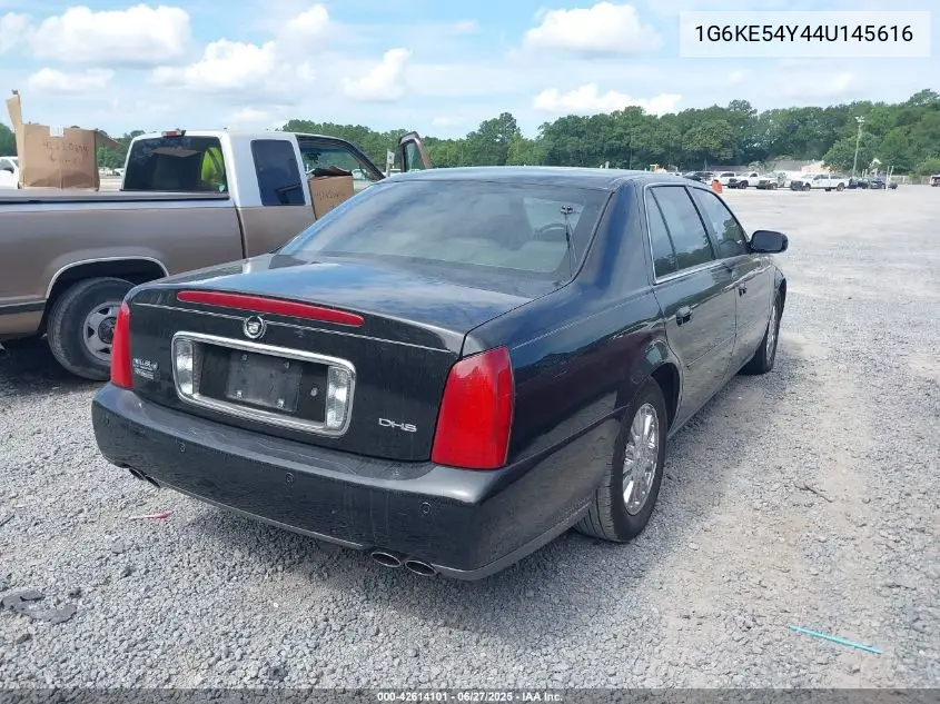 2004 Cadillac Deville Dhs VIN: 1G6KE54Y44U145616 Lot: 42614101