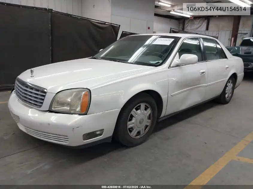 2004 Cadillac Deville Standard VIN: 1G6KD54Y44U154514 Lot: 42650816