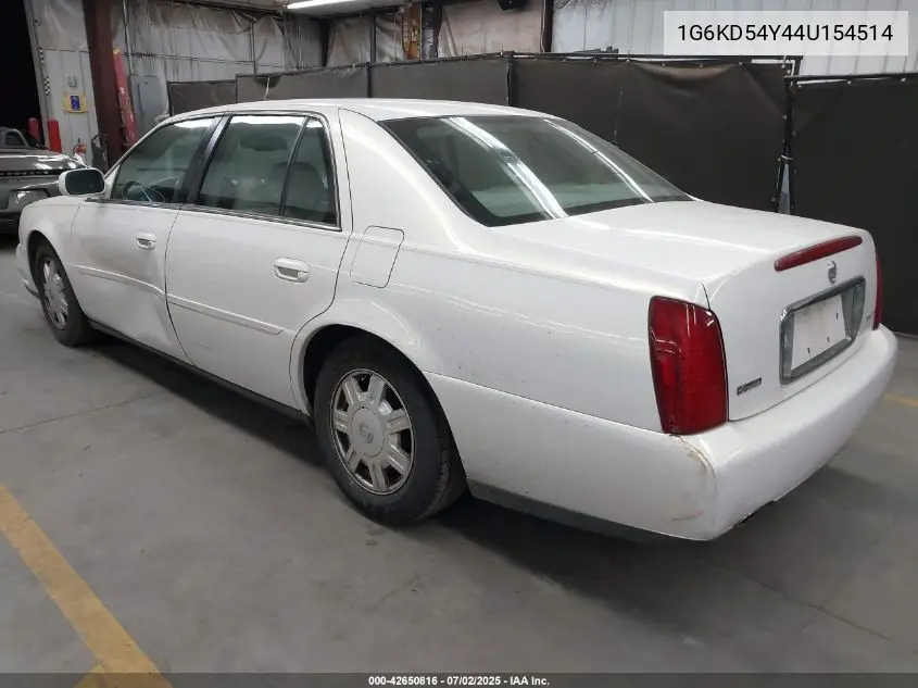 2004 Cadillac Deville Standard VIN: 1G6KD54Y44U154514 Lot: 42650816