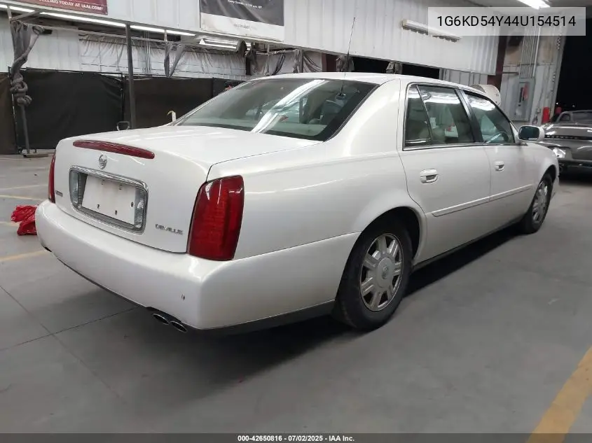 2004 Cadillac Deville Standard VIN: 1G6KD54Y44U154514 Lot: 42650816