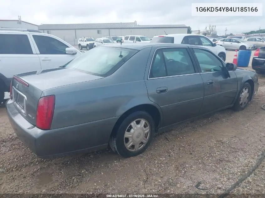 2004 Cadillac Deville Standard VIN: 1G6KD54Y84U185166 Lot: 42754837