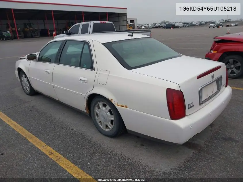 2005 Cadillac Deville Standard VIN: 1G6KD54Y65U105218 Lot: 42173765