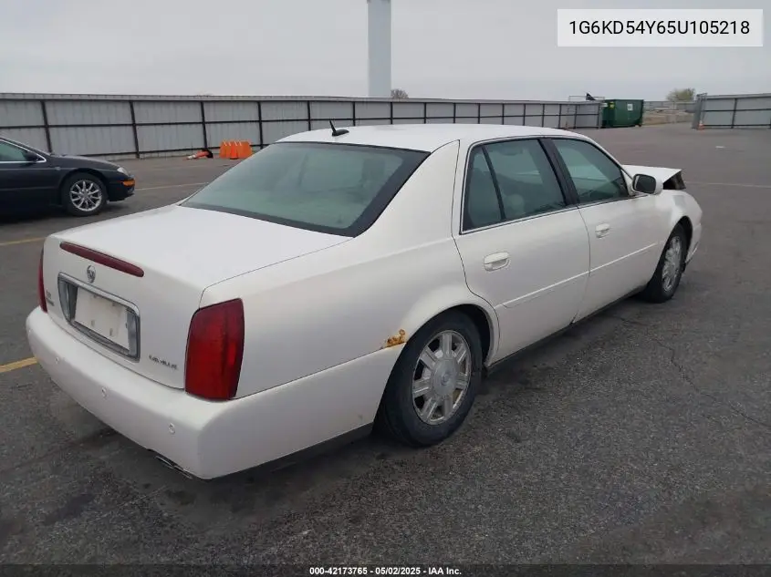 2005 Cadillac Deville Standard VIN: 1G6KD54Y65U105218 Lot: 42173765
