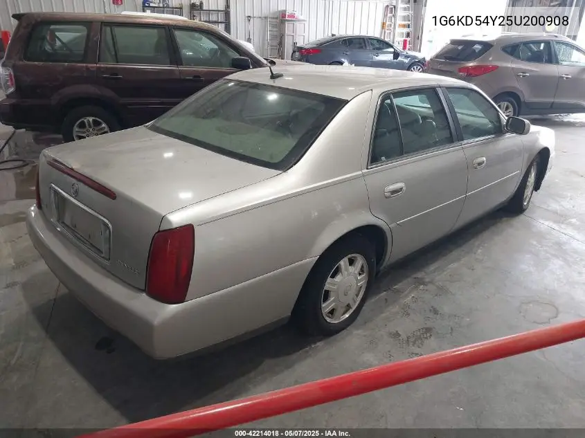 2005 Cadillac Deville Livery VIN: 1G6KD54Y25U200908 Lot: 42214018