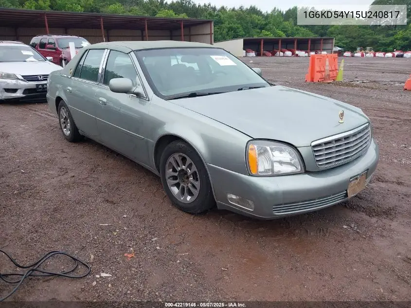 2005 Cadillac Deville Livery VIN: 1G6KD54Y15U240817 Lot: 42219146