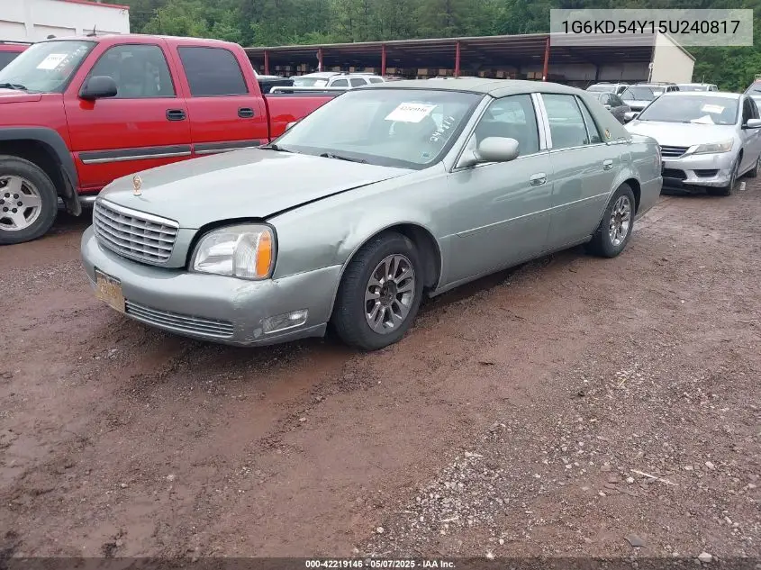 2005 Cadillac Deville Livery VIN: 1G6KD54Y15U240817 Lot: 42219146