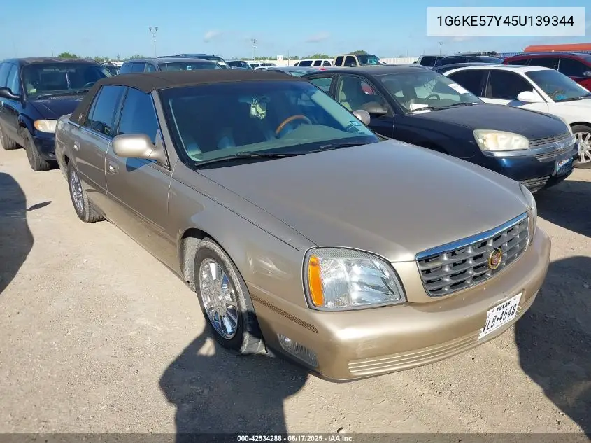 2005 Cadillac Deville Dhs VIN: 1G6KE57Y45U139344 Lot: 42534288
