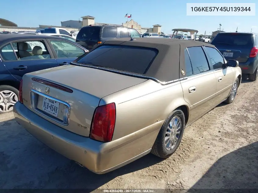 2005 Cadillac Deville Dhs VIN: 1G6KE57Y45U139344 Lot: 42534288