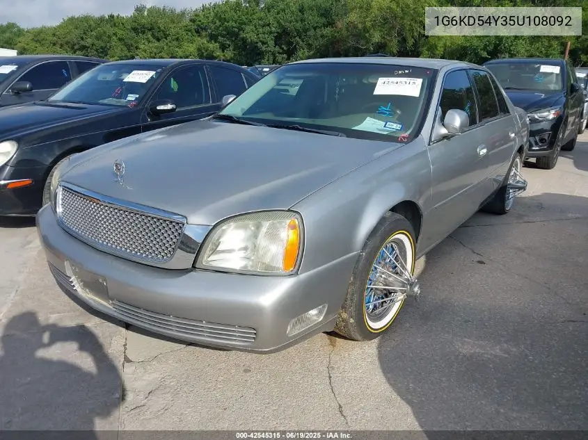 2005 Cadillac Deville Livery VIN: 1G6KD54Y35U108092 Lot: 42545315