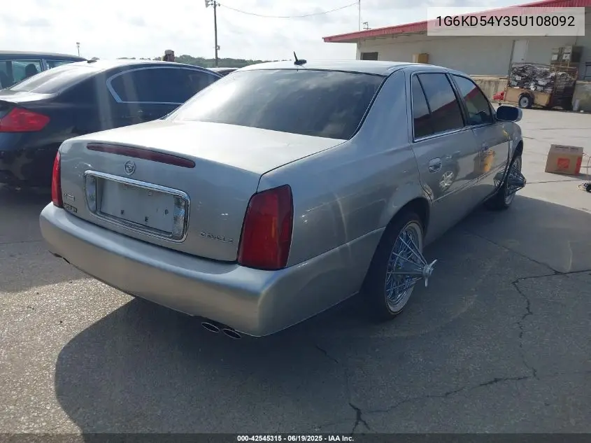 2005 Cadillac Deville Livery VIN: 1G6KD54Y35U108092 Lot: 42545315