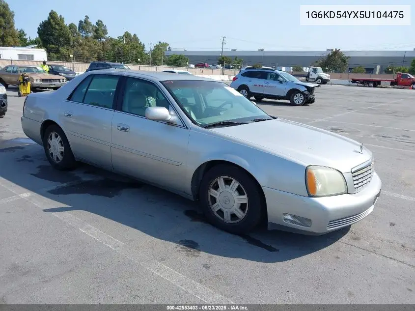 2005 Cadillac Deville Livery VIN: 1G6KD54YX5U104475 Lot: 42553403