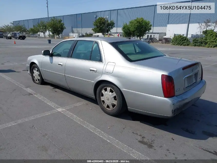 2005 Cadillac Deville Livery VIN: 1G6KD54YX5U104475 Lot: 42553403