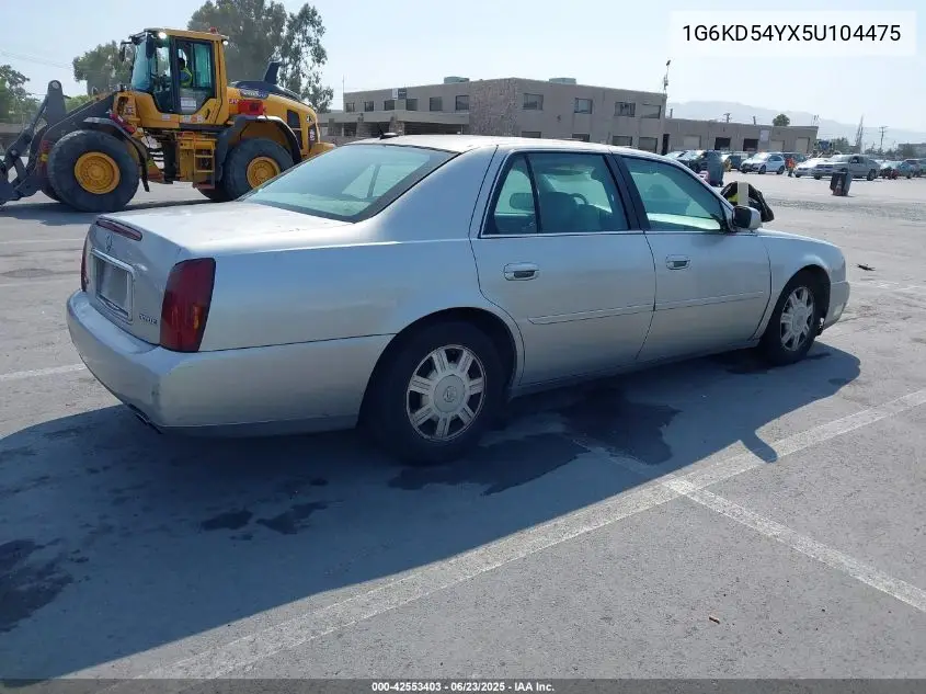 2005 Cadillac Deville Livery VIN: 1G6KD54YX5U104475 Lot: 42553403