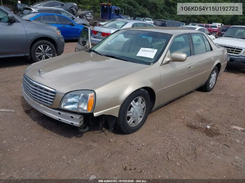2005 Cadillac Deville Livery VIN: 1G6KD54Y15U192722 Lot: 42643151