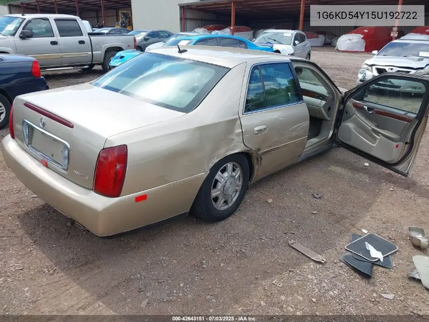 2005 Cadillac Deville Livery VIN: 1G6KD54Y15U192722 Lot: 42643151