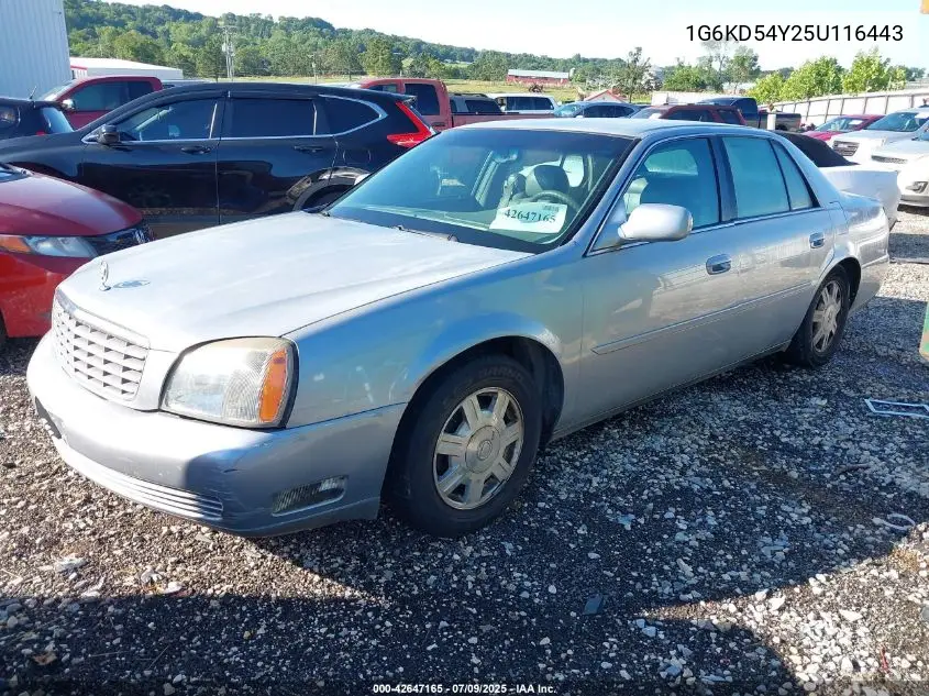 2005 Cadillac Deville Livery VIN: 1G6KD54Y25U116443 Lot: 42647165