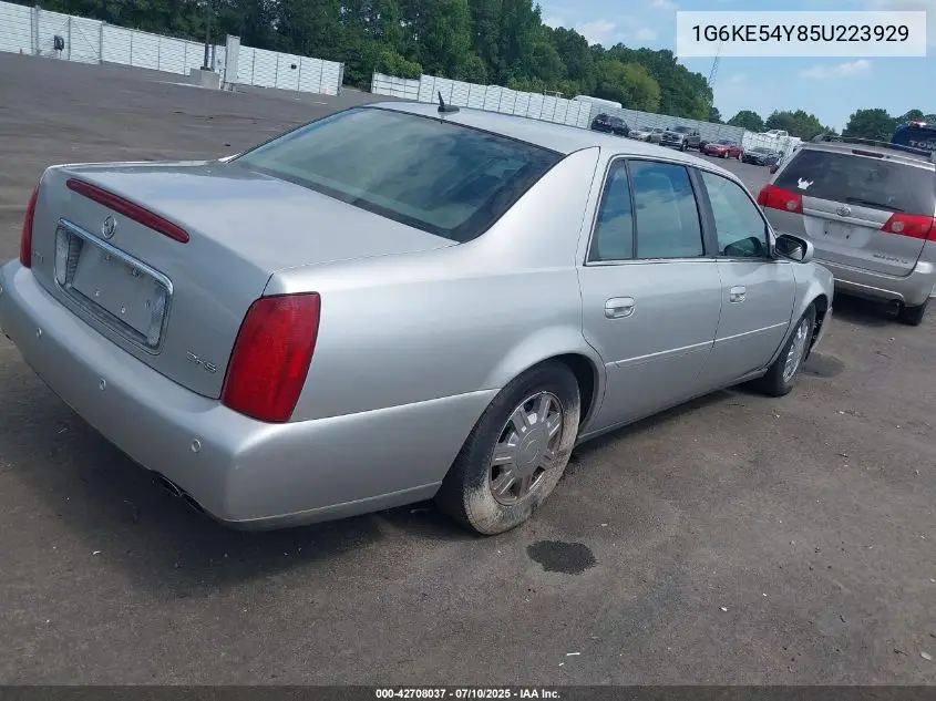 2005 Cadillac Deville Dhs VIN: 1G6KE54Y85U223929 Lot: 42708037