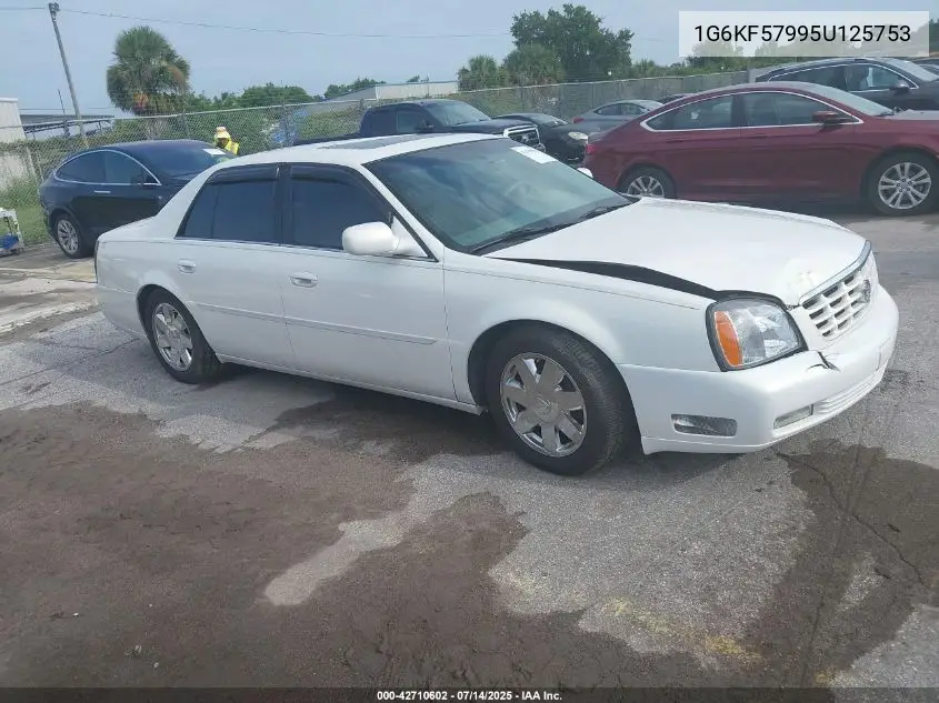 2005 Cadillac Deville Dts VIN: 1G6KF57995U125753 Lot: 42710602