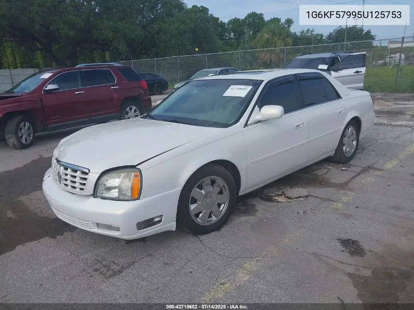 2005 Cadillac Deville Dts VIN: 1G6KF57995U125753 Lot: 42710602