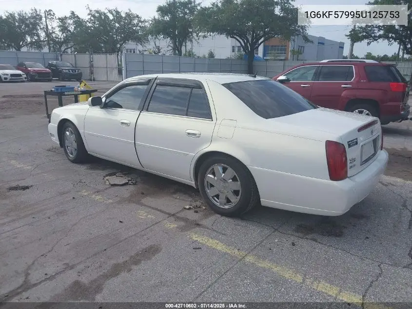 2005 Cadillac Deville Dts VIN: 1G6KF57995U125753 Lot: 42710602
