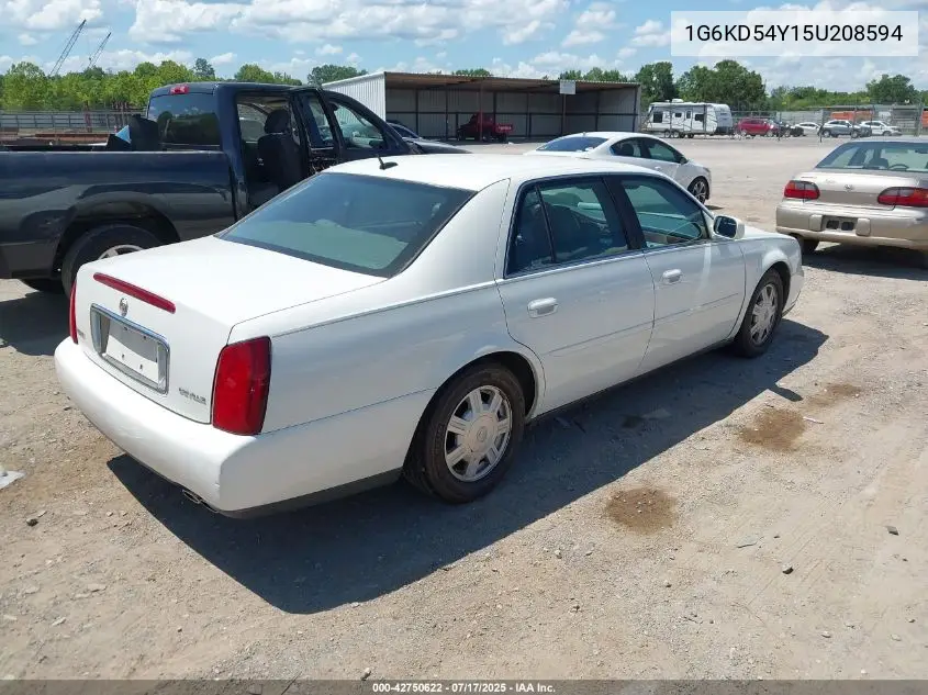 2005 Cadillac Deville Livery VIN: 1G6KD54Y15U208594 Lot: 42750622
