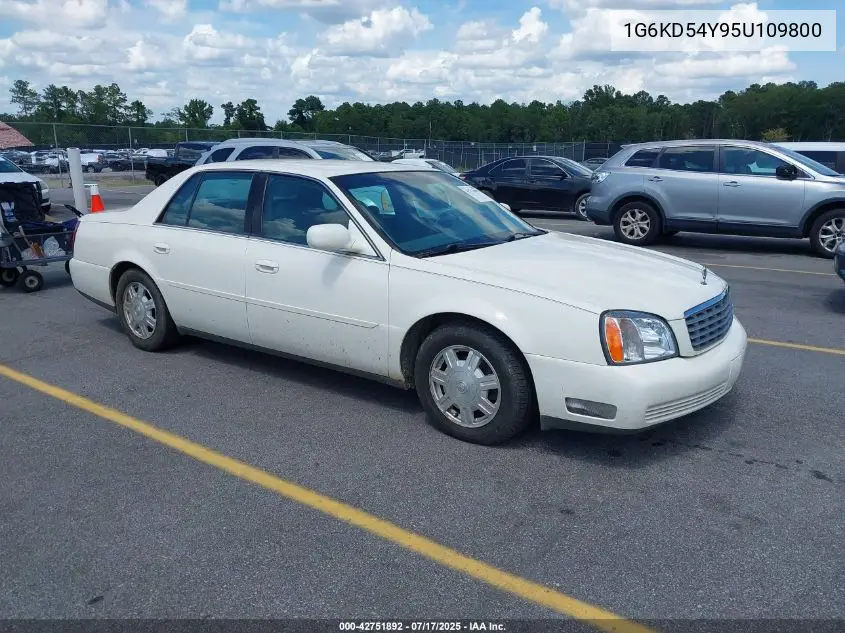 2005 Cadillac Deville Livery VIN: 1G6KD54Y95U109800 Lot: 42751892