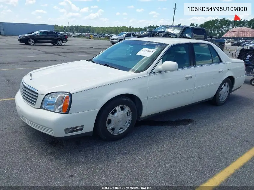 2005 Cadillac Deville Livery VIN: 1G6KD54Y95U109800 Lot: 42751892