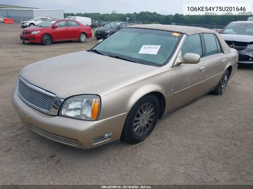 2005 Cadillac Deville Dhs VIN: 1G6KE54Y75U201646 Lot: 42756114