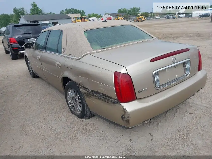 2005 Cadillac Deville Dhs VIN: 1G6KE54Y75U201646 Lot: 42756114