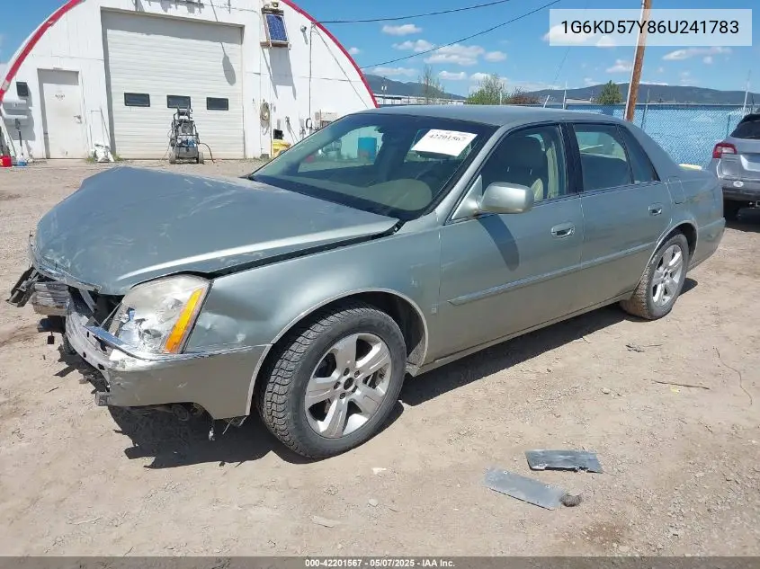 2006 Cadillac Dts VIN: 1G6KD57Y86U241783 Lot: 42201567