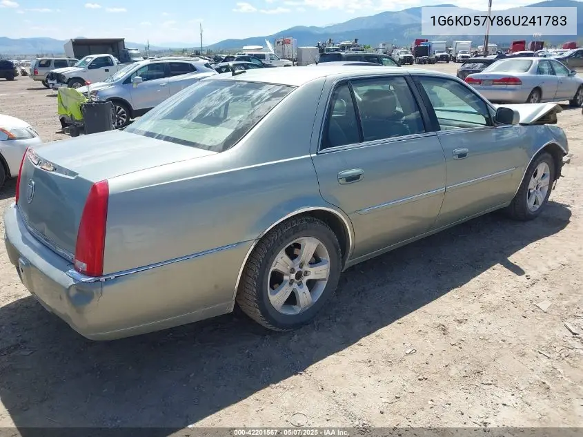 2006 Cadillac Dts VIN: 1G6KD57Y86U241783 Lot: 42201567