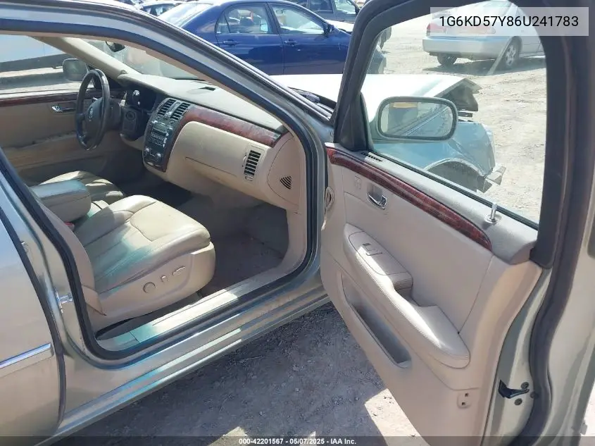 2006 Cadillac Dts VIN: 1G6KD57Y86U241783 Lot: 42201567
