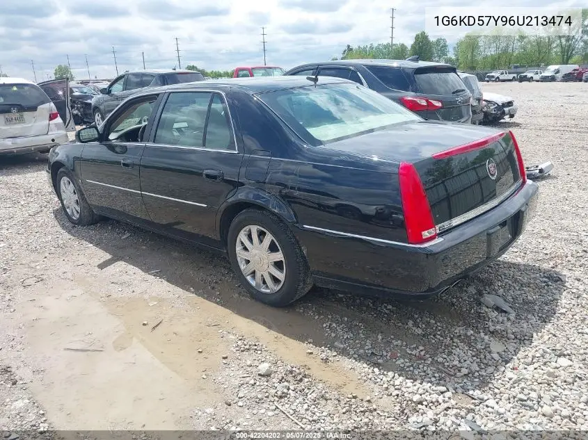 2006 Cadillac Dts VIN: 1G6KD57Y96U213474 Lot: 42204202