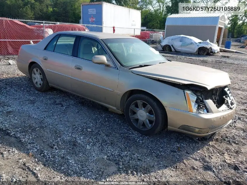2006 Cadillac Dts VIN: 1G6KD57Y26U105889 Lot: 42220098