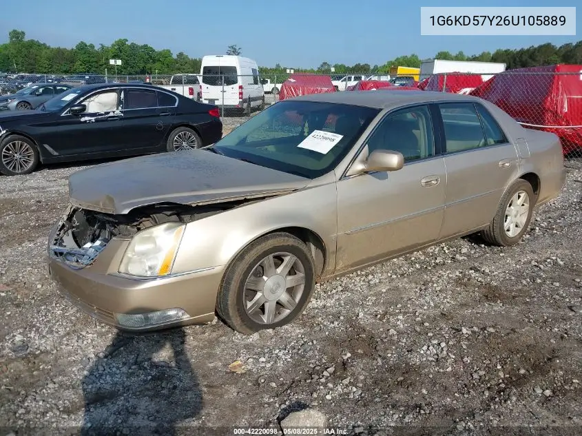 2006 Cadillac Dts VIN: 1G6KD57Y26U105889 Lot: 42220098