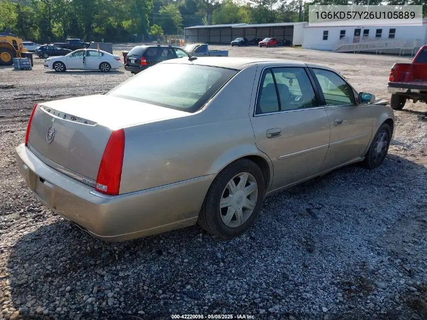 2006 Cadillac Dts VIN: 1G6KD57Y26U105889 Lot: 42220098