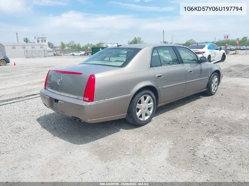 2006 Cadillac Dts VIN: 1G6KD57Y06U197794 Lot: 42226706