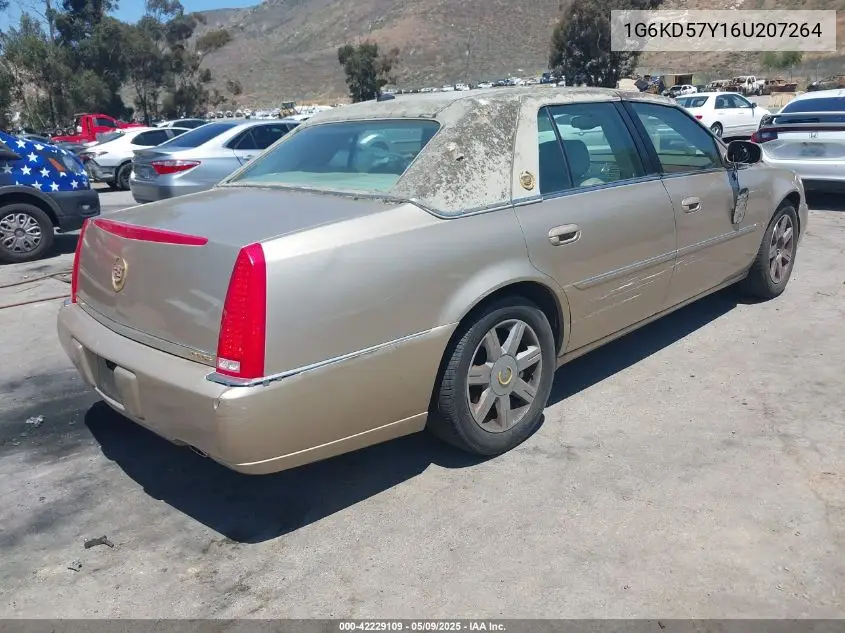 2006 Cadillac Dts VIN: 1G6KD57Y16U207264 Lot: 42229109