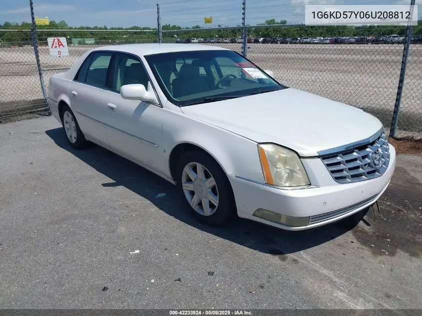 2006 Cadillac Dts VIN: 1G6KD57Y06U208812 Lot: 42233924