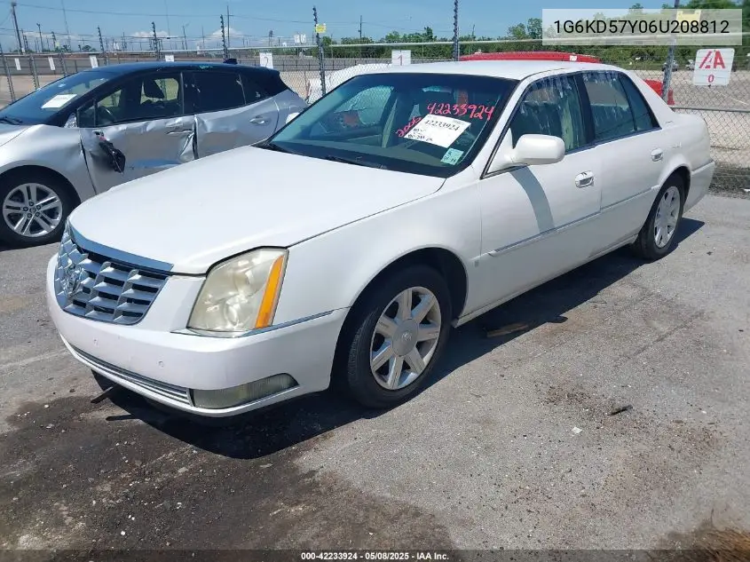 2006 Cadillac Dts VIN: 1G6KD57Y06U208812 Lot: 42233924