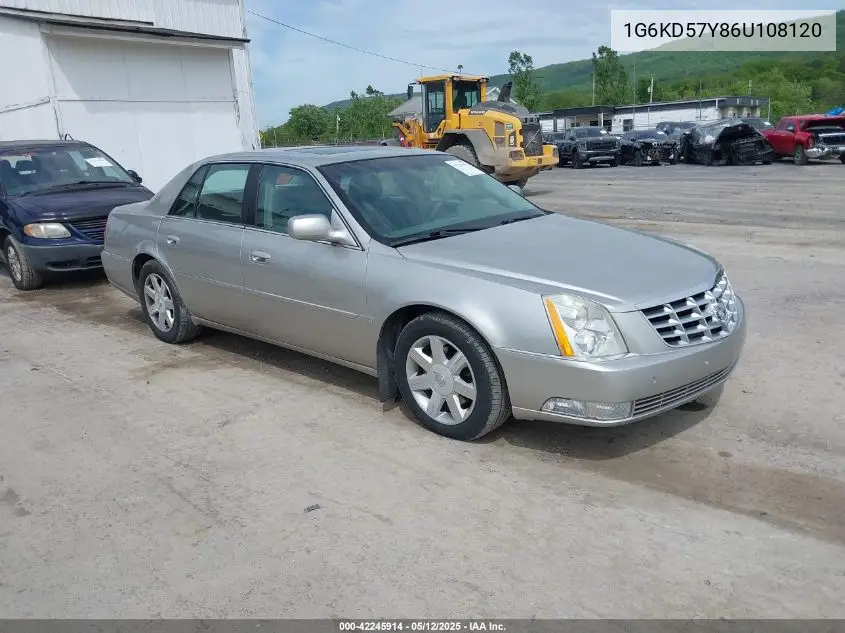 2006 Cadillac Dts VIN: 1G6KD57Y86U108120 Lot: 42245914