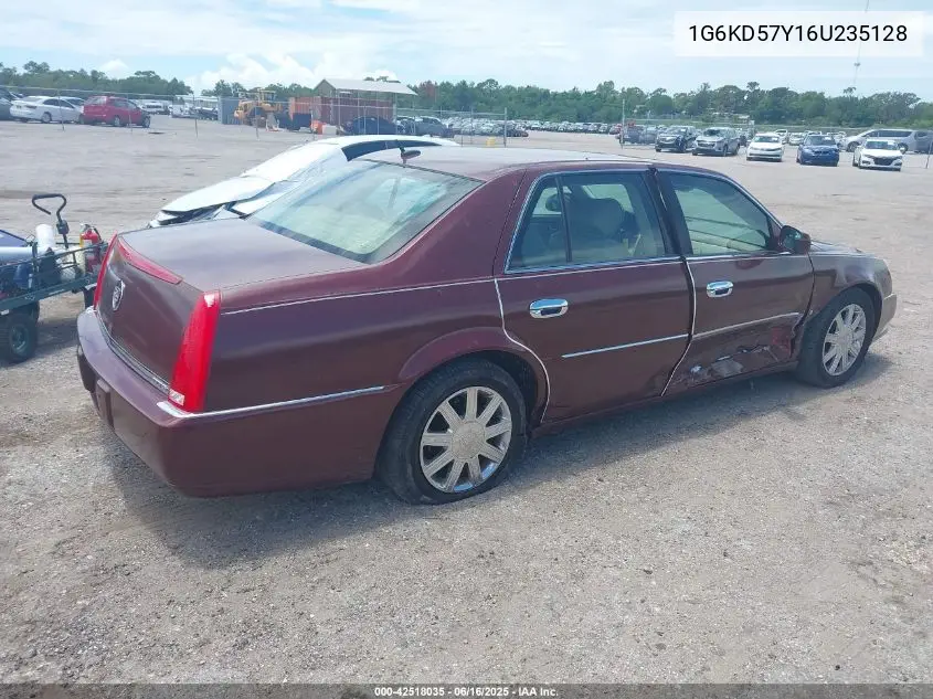 2006 Cadillac Dts VIN: 1G6KD57Y16U235128 Lot: 42518035