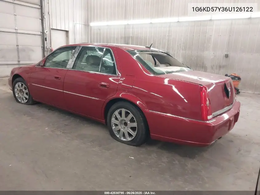 2006 Cadillac Dts VIN: 1G6KD57Y36U126122 Lot: 42530795